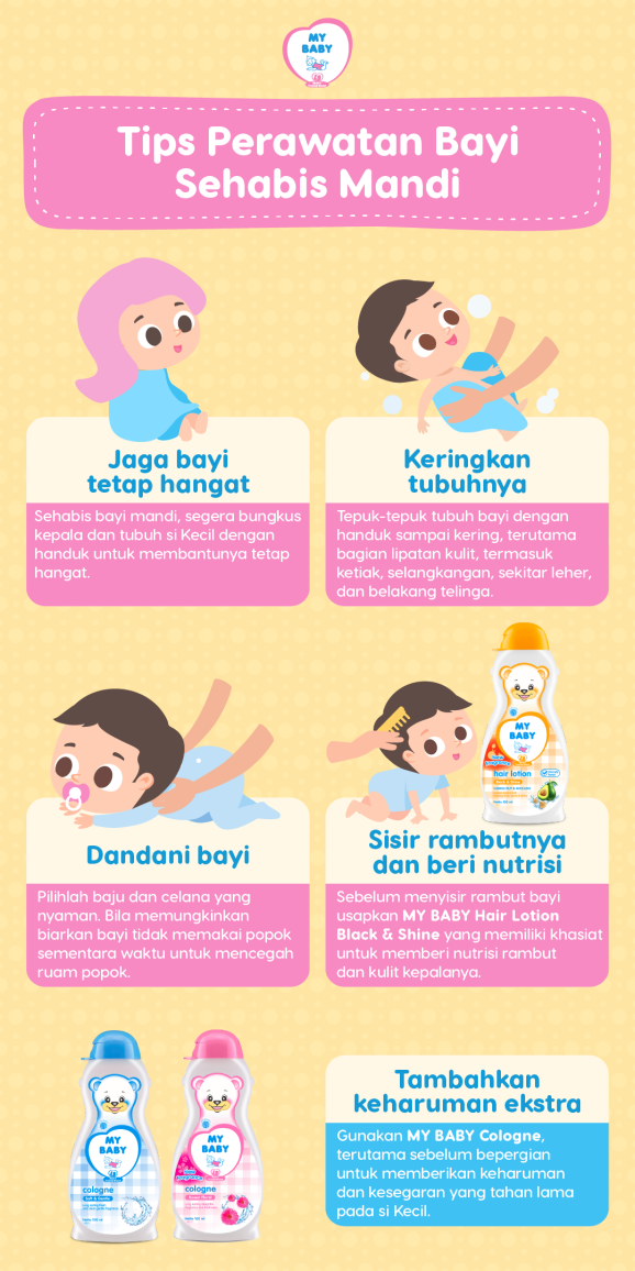Tips Perawatan Bayi Sehabis Mandi