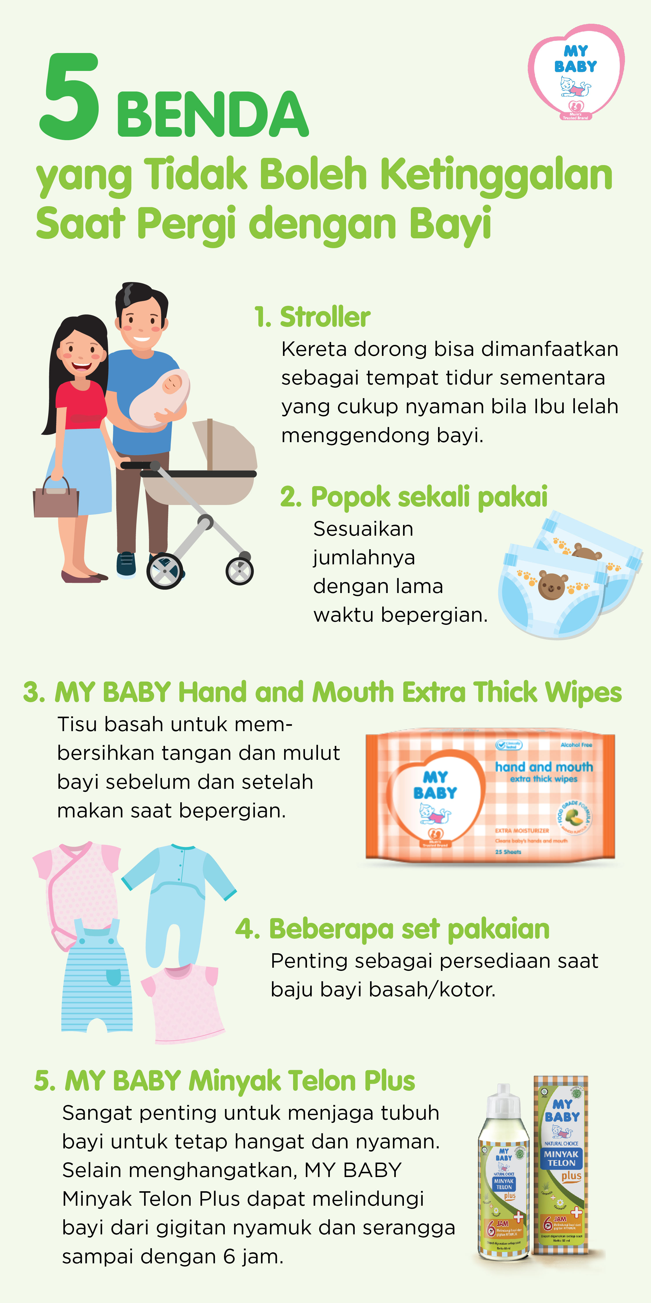 5 Benda Yang Tidak Boleh Ketinggalan Saat Pergi Dengan Bayi