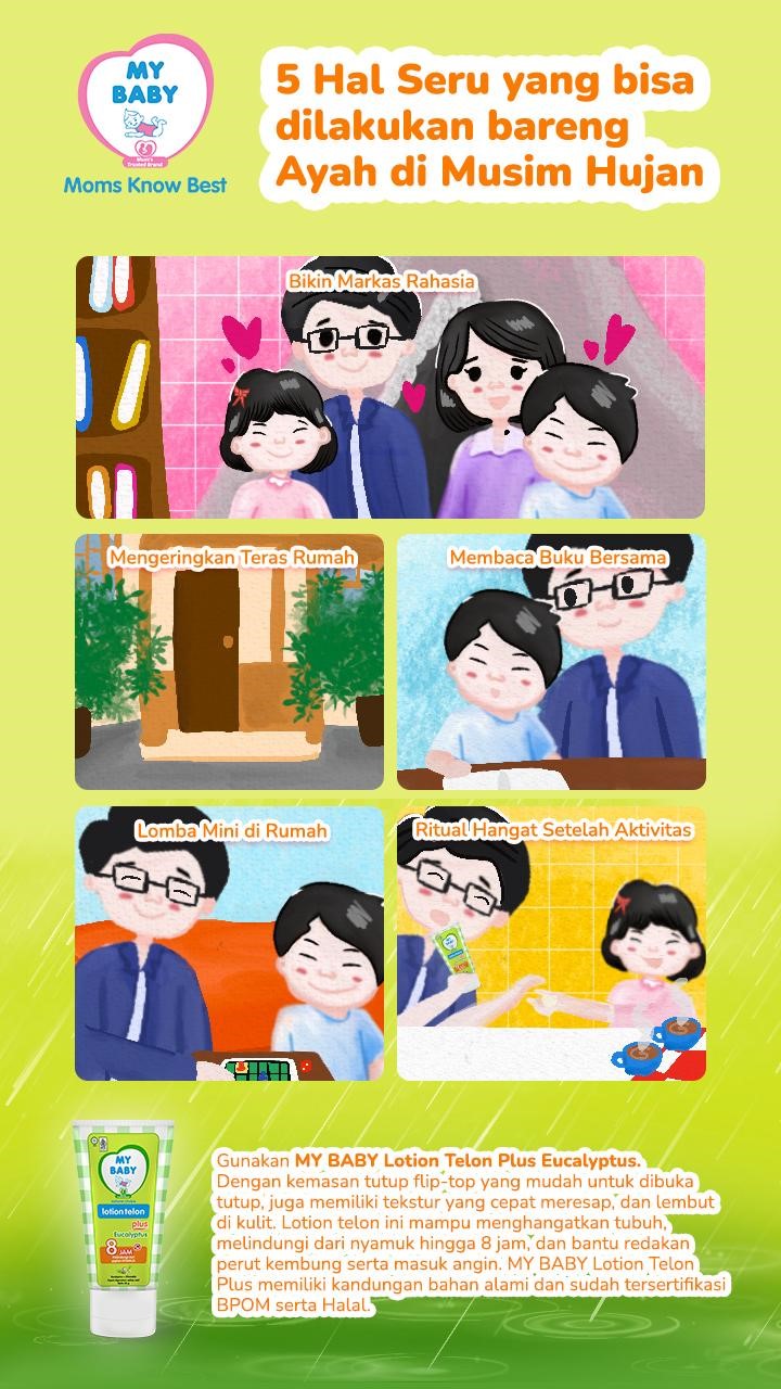 5 Aktivitas Seru Bareng Ayah Tanpa Takut Masuk Angin di Musim Hujan