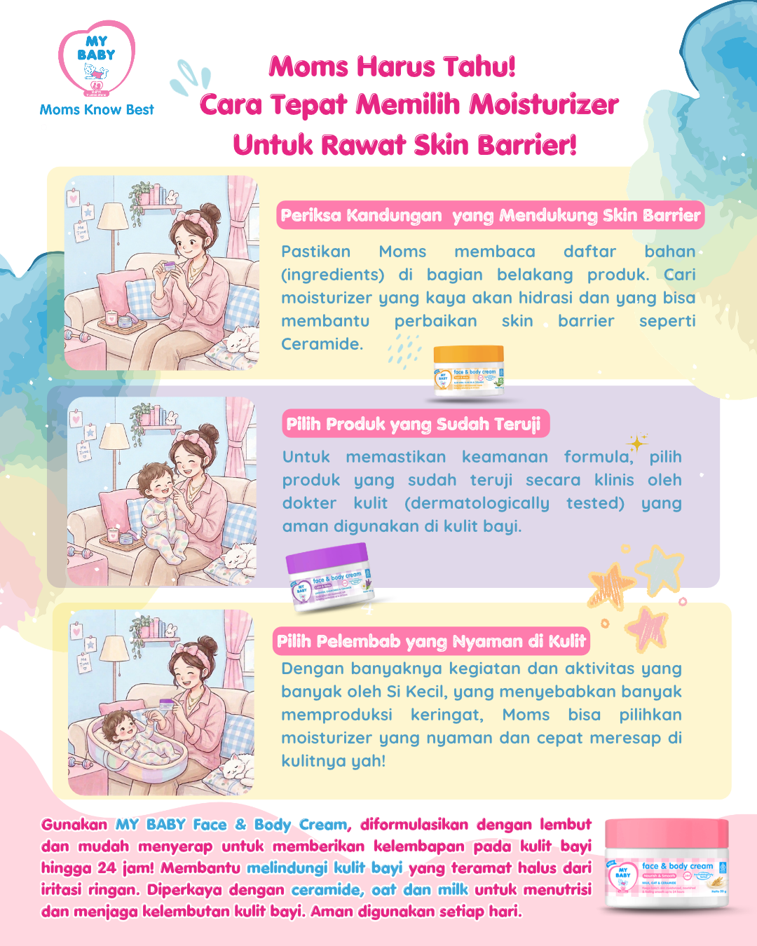 Moms Harus Tahu, Ini Cara Tepat Memilih Moisturizer untuk Merawat Skin Barrier Bayi!