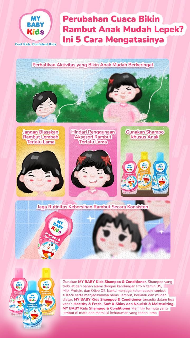 Perubahan Cuaca Bikin Rambut Anak Mudah Lepek? Ini 5 Cara Mengatasinya