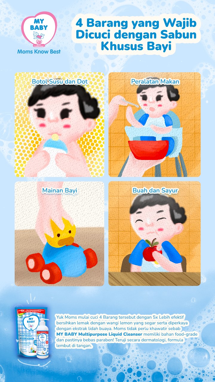 Yuk Cari Tahu 4 Barang Yang Wajib Dicuci Dengan Sabun Khusus Untuk Si Kecil!